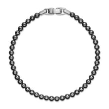 Load image into Gallery viewer, Spiritual Beads Bracelet in Sterling Silver with Hematine, 4mm
