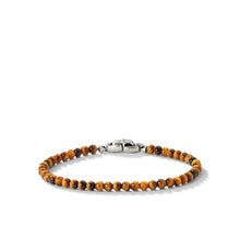 Load image into Gallery viewer, Spiritual Beads Bracelet in Tigers Eye with Sterling Silver, 4mm
