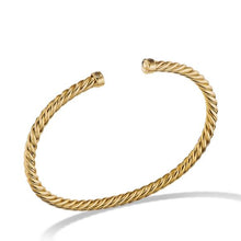 Load image into Gallery viewer, Cable Cuff Bracelet in 18K Yellow Gold, 4mm
