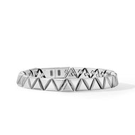 Faceted Link Triangle Bracelet in Sterling Silver