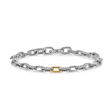 Load image into Gallery viewer, DY Madison Chain Bracelet in Sterling Silver with 18K Yellow Gold, 6mm
