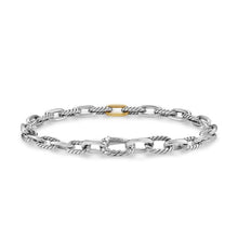 Load image into Gallery viewer, DY Madison Chain Bracelet in Sterling Silver with 18K Yellow Gold, 6mm
