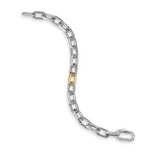 Load image into Gallery viewer, DY Madison Chain Bracelet in Sterling Silver with 18K Yellow Gold, 8.5mm
