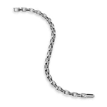 Load image into Gallery viewer, Streamline Link Bracelet in Sterling Silver with Black Diamonds, 5.5mm
