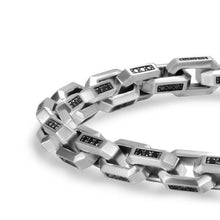 Load image into Gallery viewer, Streamline Link Bracelet in Sterling Silver with Black Diamonds, 5.5mm
