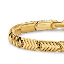 Load image into Gallery viewer, Chevron Link Bracelet in 18K Yellow Gold, 7.6mm

