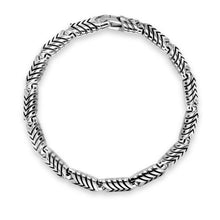 Load image into Gallery viewer, Chevron Link Bracelet in Sterling Silver, 7.6mm
