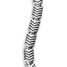 Load image into Gallery viewer, Chevron Link Bracelet in Sterling Silver, 7.6mm
