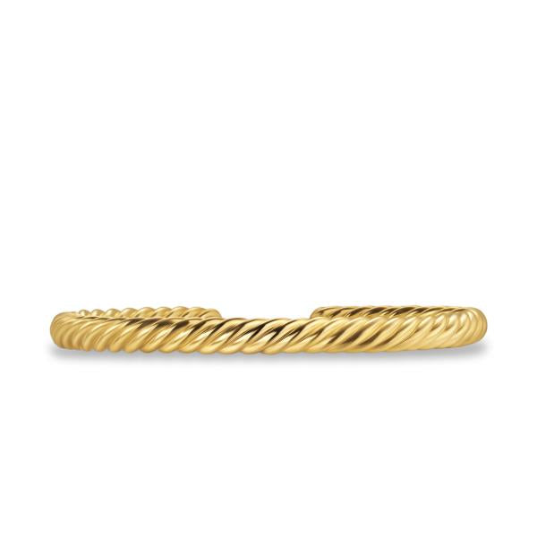 Cable Cuff Bracelet in 18K Yellow Gold, 6mm