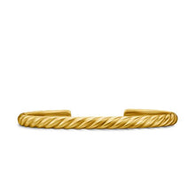 Load image into Gallery viewer, Sculpted Cable Cuff Bracelet in 18K Yellow Gold, 5.5mm
