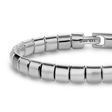 Load image into Gallery viewer, Spiritual Beads Flat Bead Bracelet in Sterling Silver, 8mm
