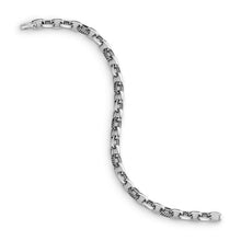 Load image into Gallery viewer, Chevron Oval Link Bracelet in Sterling Silver, 7mm

