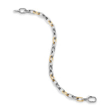 Load image into Gallery viewer, DY Madison Chain Bracelet in Sterling Silver with 18K Yellow Gold, 6mm
