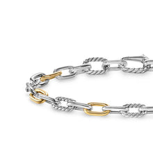Load image into Gallery viewer, DY Madison Chain Bracelet in Sterling Silver with 18K Yellow Gold, 6mm
