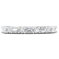 Martin Flyer Alternating Round & Baguette Diamond Ring