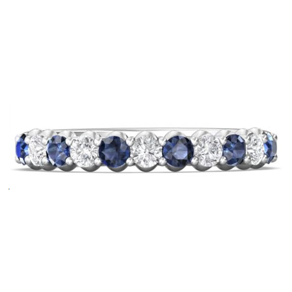 Martin Flyer Alternating Diamond & Sapphire Ring