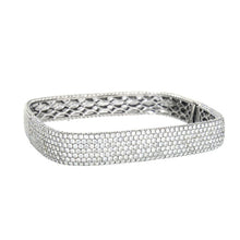 Load image into Gallery viewer, Royal Collection 11-Row Square Pave Diamond Bangle
