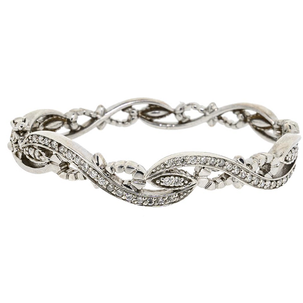 Doris Panos Layered Diamond Swirl Bracelet