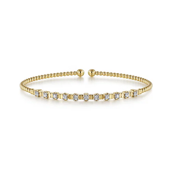 Gabriel Bujukan Bead Diamond Station Cuff Bracelet