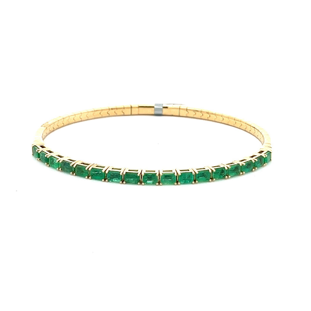 Royal Collection 14K Yellow Gold Emerald Cut Bracelet