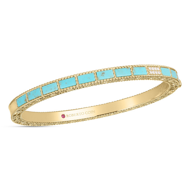 Roberto Coin Mosaic Turquoise & Diamond Bracelet