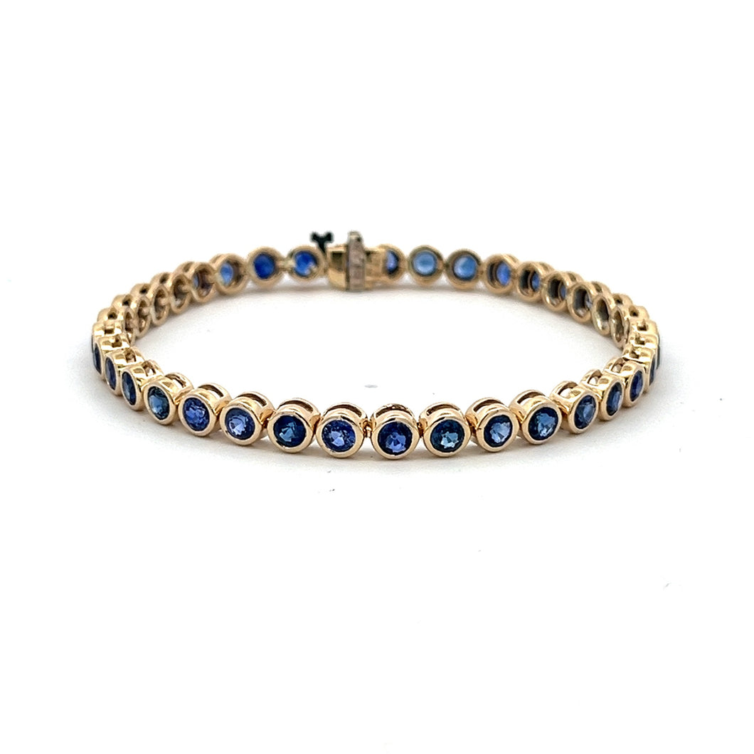 Royal Collection 18K Yellow Gold Sapphire Bracelet