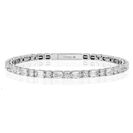 Christopher Designs 14K White Gold L'amour Diamond Bracelet