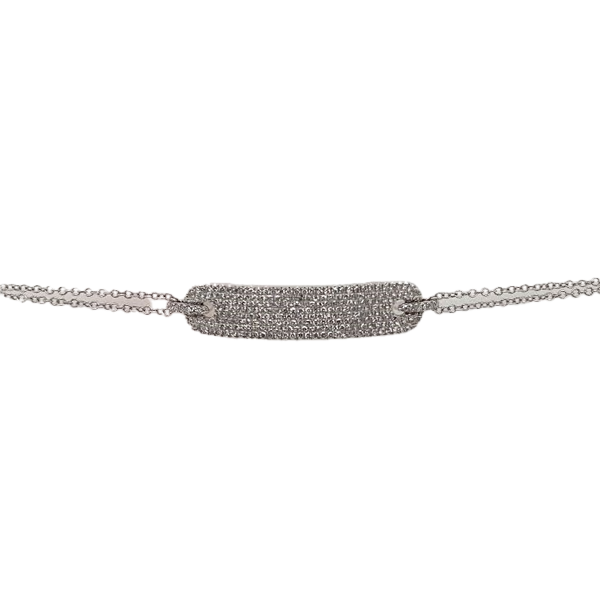 Meira T Diamond ID Plate Bracelet