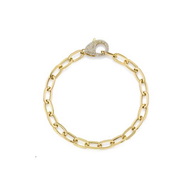 Royal Collection Paperclip Diamond Clasp Bracelet