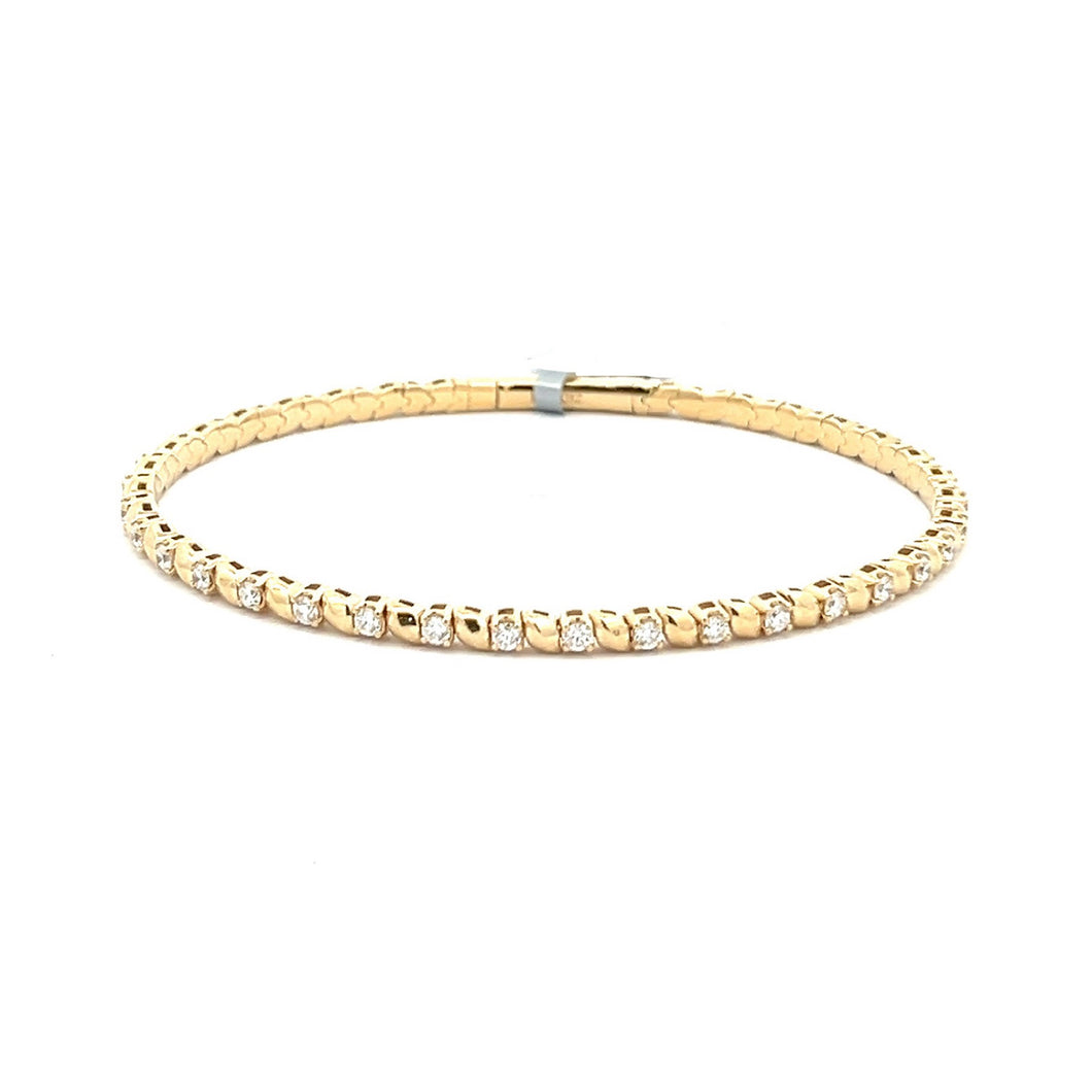 Royal Collection 14K Yellow Gold Diamond/Gold Bracelet