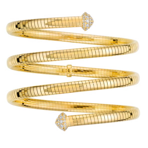 Mattia Cielo Diamond End Cap Coil Bracelet