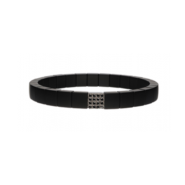 Roberto Demeglio Scacco Black Diamond & Ceramic Bracelet