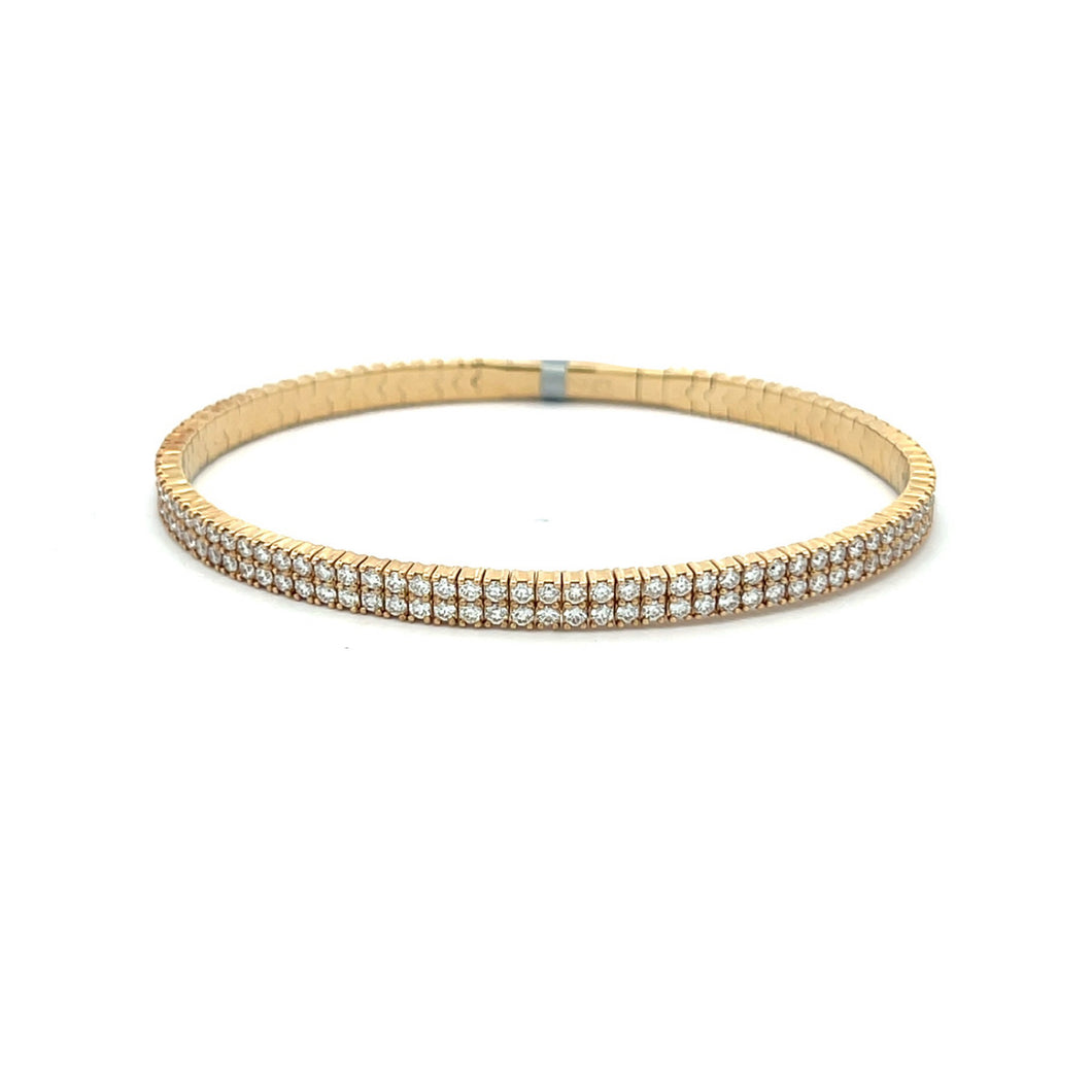 Royal Collection 18K Yellow Gold Diamond Flex Bracelet