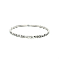 Royal Collection 18K White Gold Diamond Flex Bracelet
