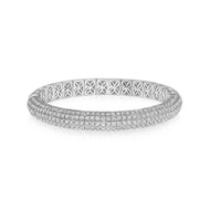 Royal Collection 14K White Gold Pave Diamond Stretch Bracelet