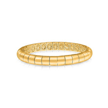 Load image into Gallery viewer, Royal Collection 14K Yellow Gold Pave Diamond Halfway Stretch Bracelet
