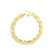 Royal Collection 14K Yellow Gold Double Oval Link Bracelet