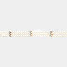 Load image into Gallery viewer, Royal Estate Yellow Gold Three-Strand Pearl Beaded Bracelet
