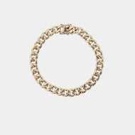 Royal Estate 14K Yellow Gold Solid Curb Link Bracelet 8.25