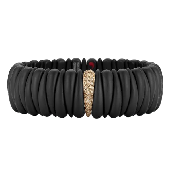 Roberto Demeglio Champagne Black Ceramic & Diamond Bracelet