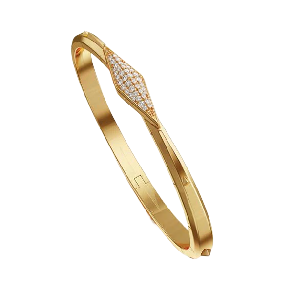 Monica Rich Kosann Hinged Pave Diamond Triangle Bracelet