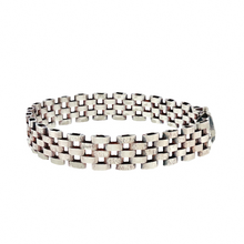 Load image into Gallery viewer, Royal Collection White Gold Textured Five-Row Jubilee Link Chain Bracelet
