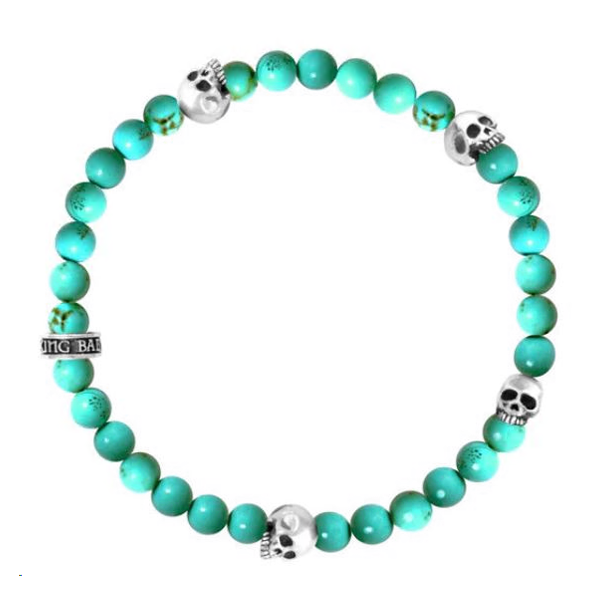 King Baby Turquoise Bead Bracelet