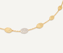 Load image into Gallery viewer, Marco Bicego 18K Yellow Gold Siviglia Pave Bean Necklace
