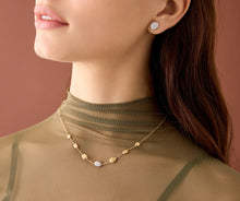 Load image into Gallery viewer, Marco Bicego 18K Yellow Gold Siviglia Pave Bean Necklace
