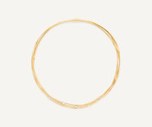 Load image into Gallery viewer, Marco Bicego 18K Yellow Gold Three Strand Diamond Necklace
