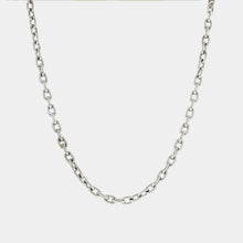 Load image into Gallery viewer, Royal Estate Classic Oval Link Chain Necklace in White Gold
