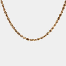 Load image into Gallery viewer, Royal Estate 14K Yellow Gold 4mm Rope Chain Necklace 24"
