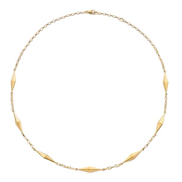Monica Rich Kosann Gold 7 Station Chain Necklace