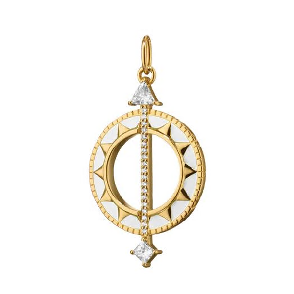 Monica Rich Kosann Large Sun Dial Diamond Charm